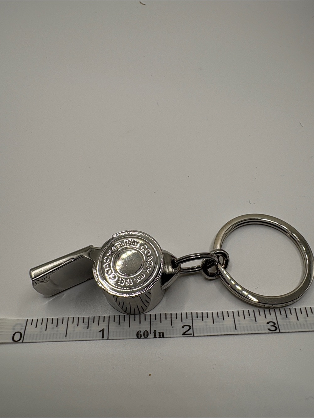 Coach Silver Whistle Keychain